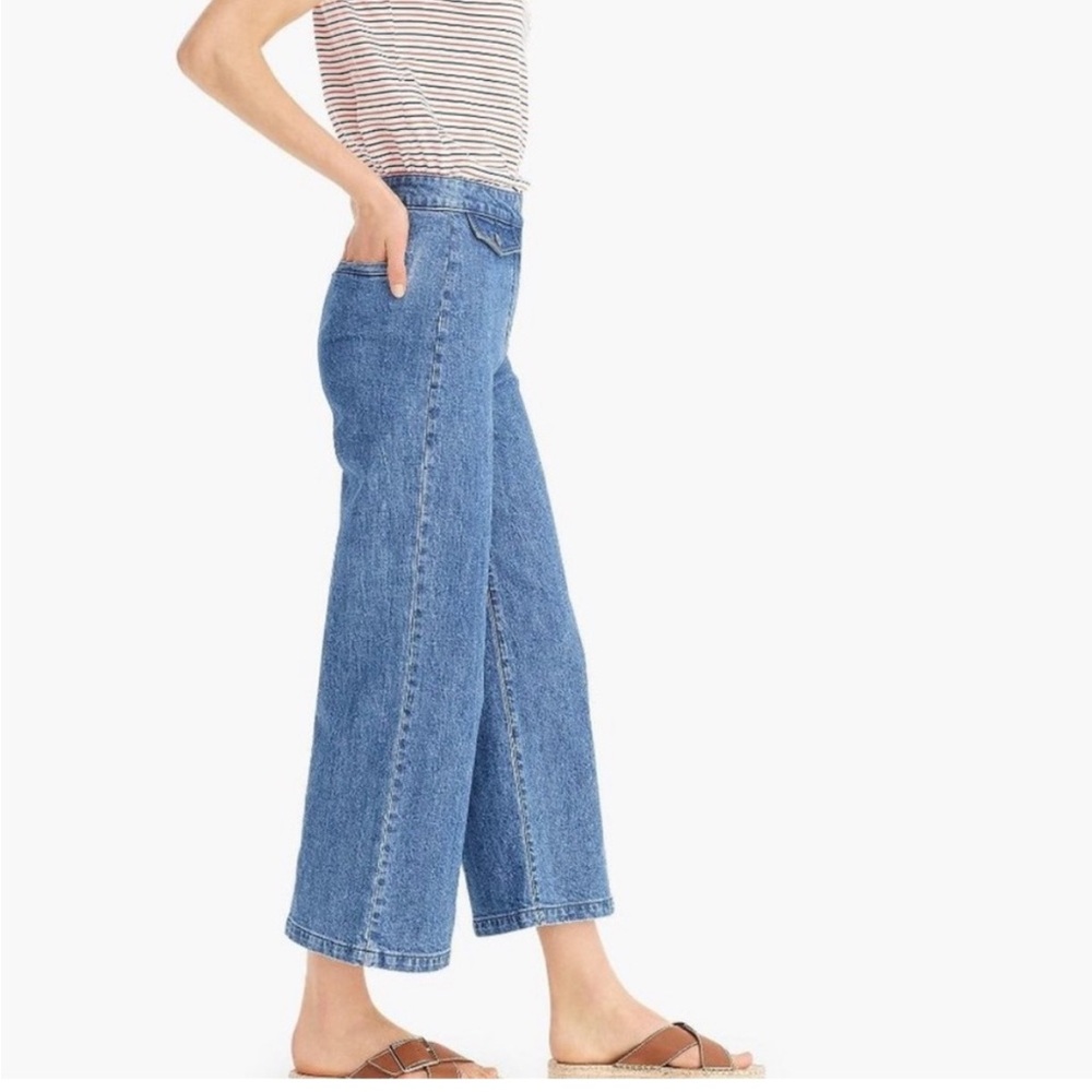 J Crew - point sur - Wide leg cropped jeans - size 25